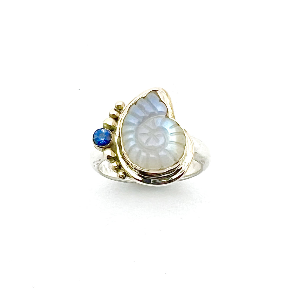 Moonstone Shell Ring