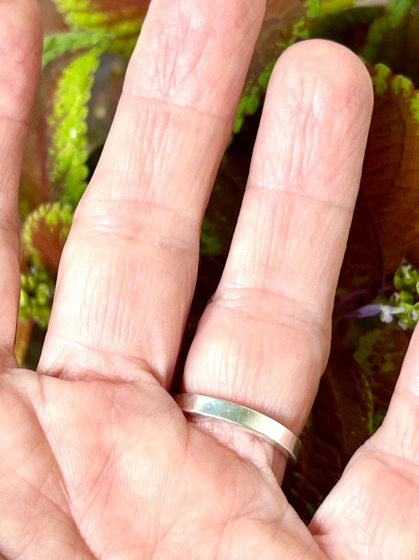 Dendritic Agate Set in 14k Gold with 14k Gold Accents and Sterling Band, OOAK Gemstone Statement ring, Scenic Stone Ring