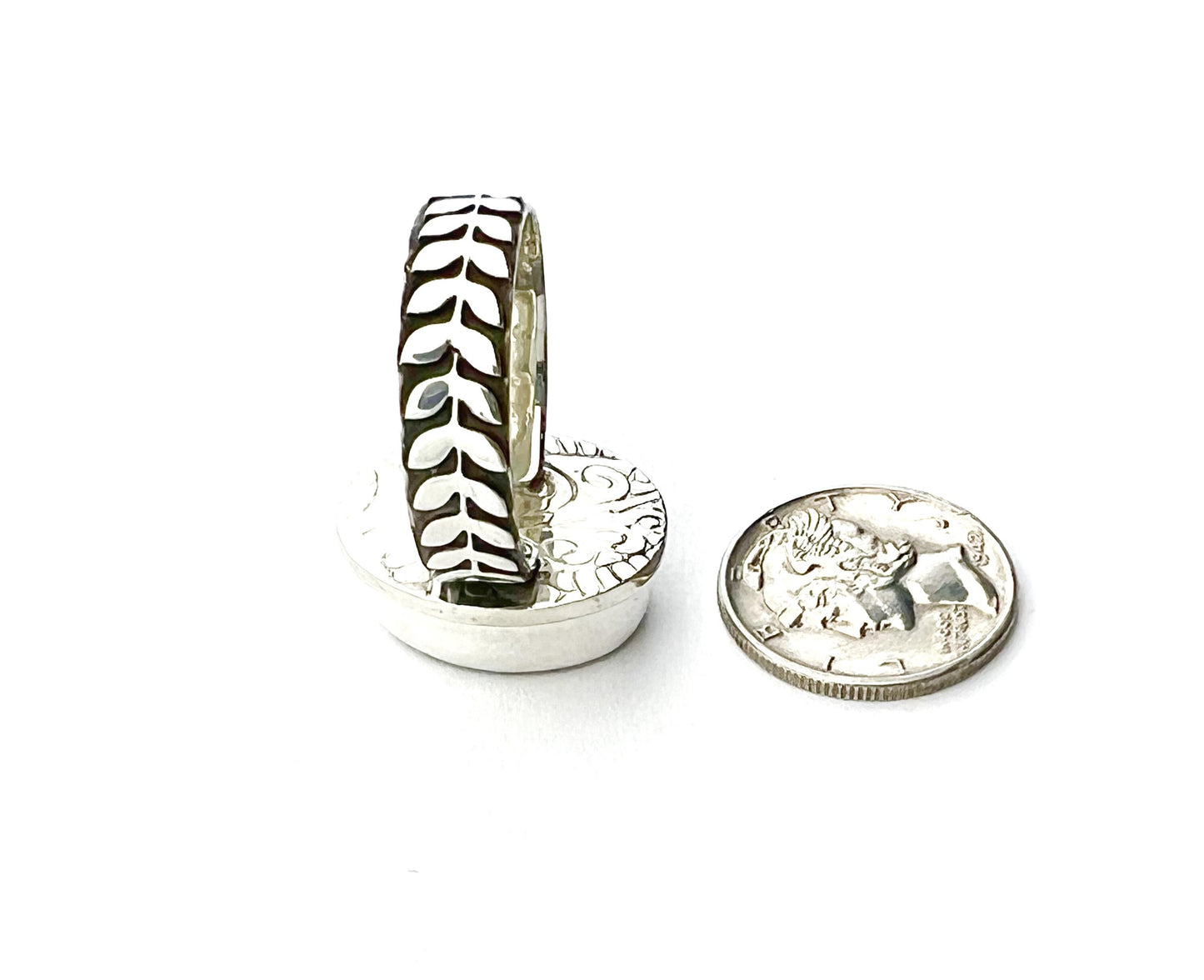 Ocean Picture Stone Ring in Sterling Silver, Scenic Statement Ring