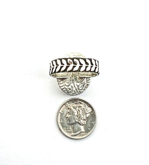 Ocean Picture Stone Ring in Sterling Silver, Scenic Statement Ring