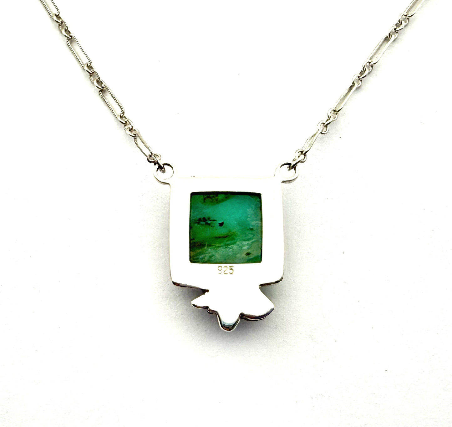 Peruvian Opal Necklace in Sterling Silver