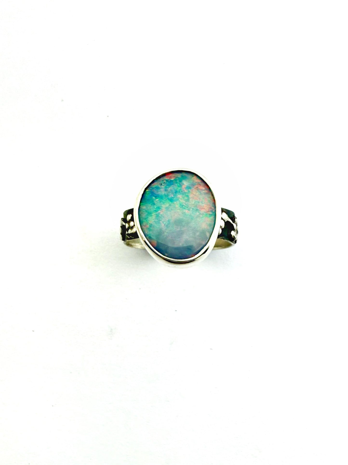 Australian Opal Ring in Sterling Silver