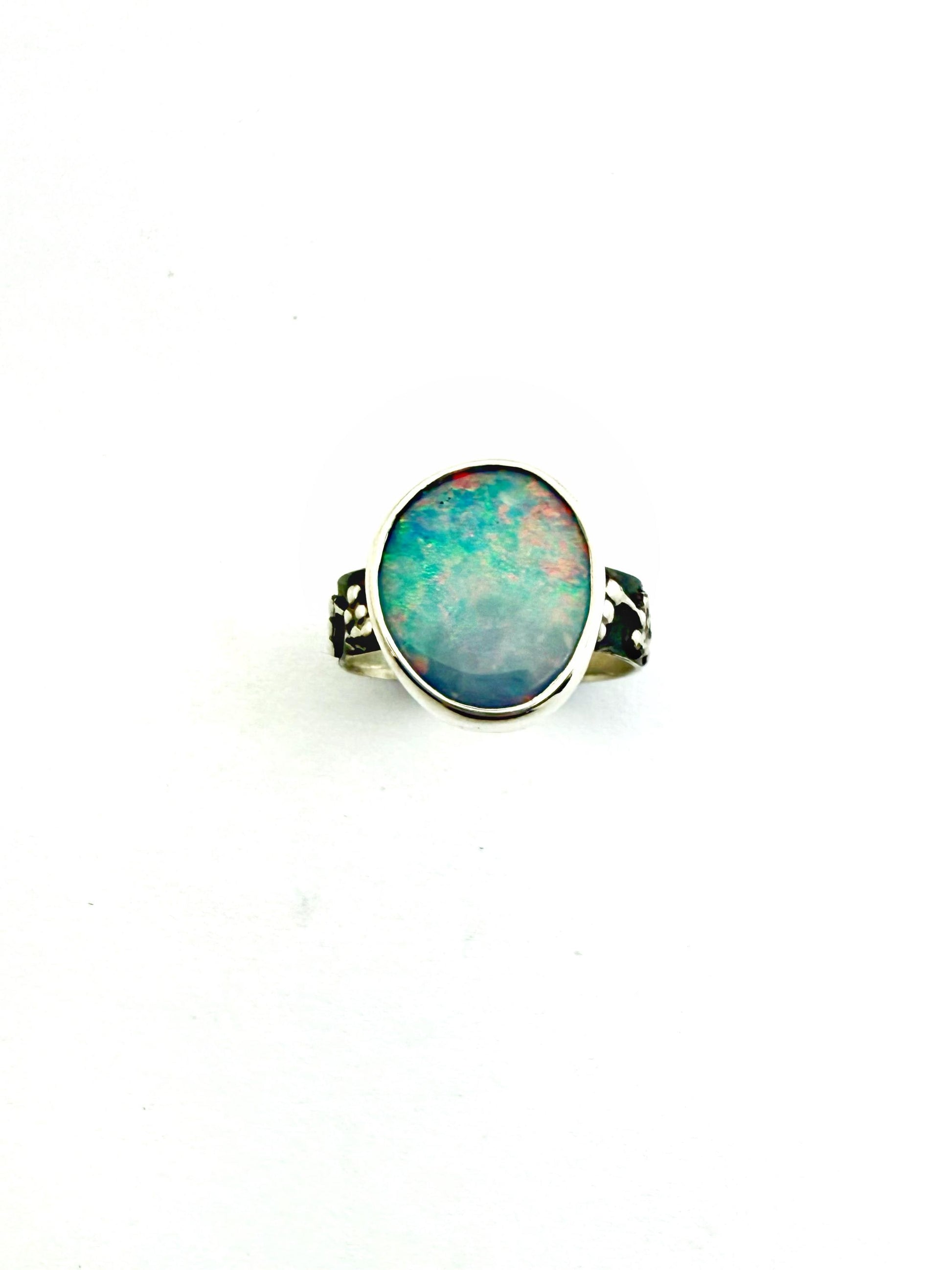 Australian Opal Ring in Sterling Silver