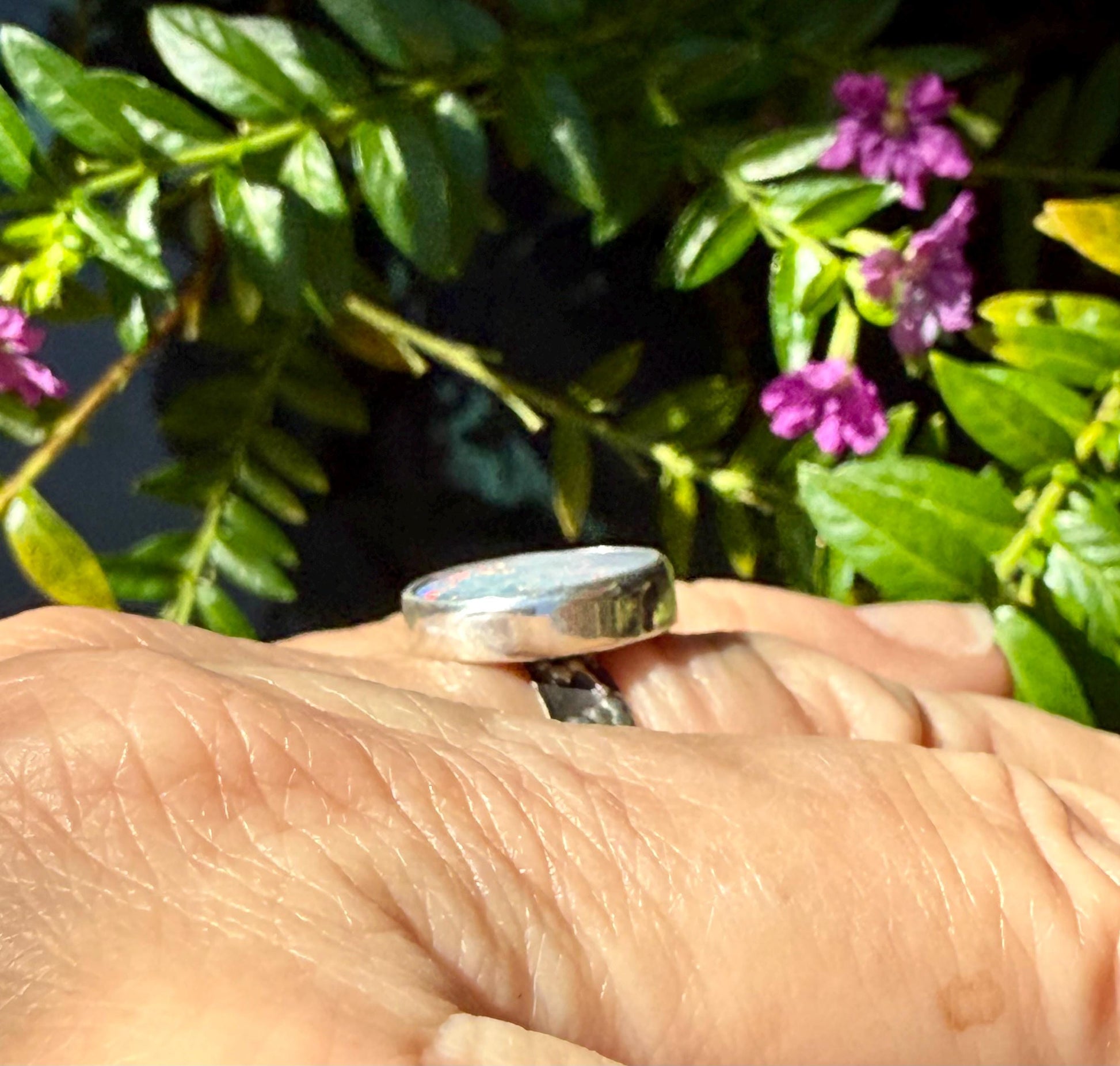Australian Opal Ring in Sterling Silver