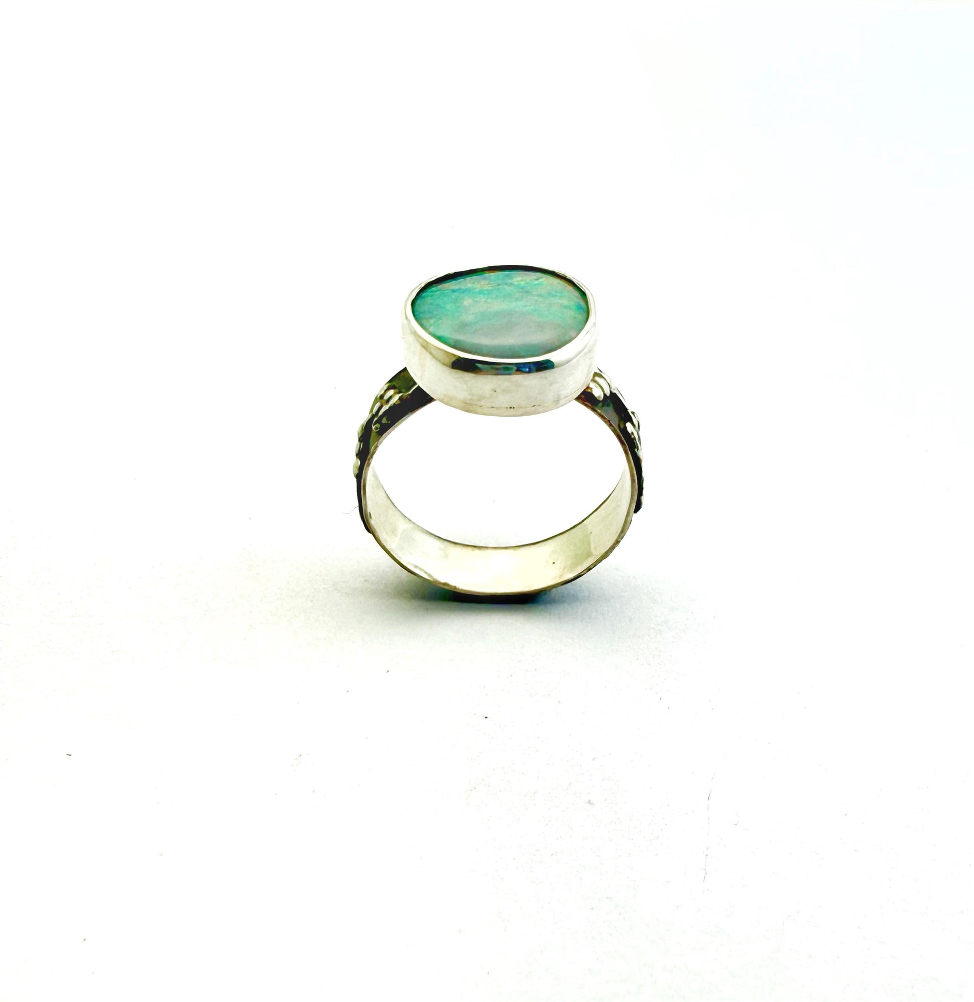 Australian Opal Ring in Sterling Silver