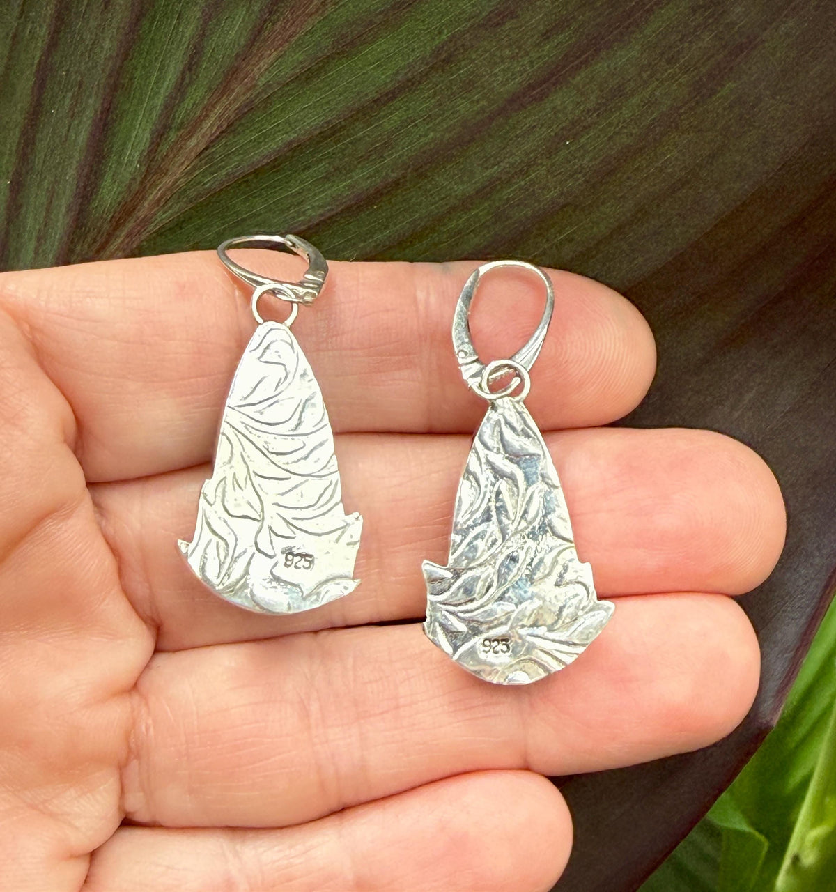 Cloud Stone Earrings in sterling silver