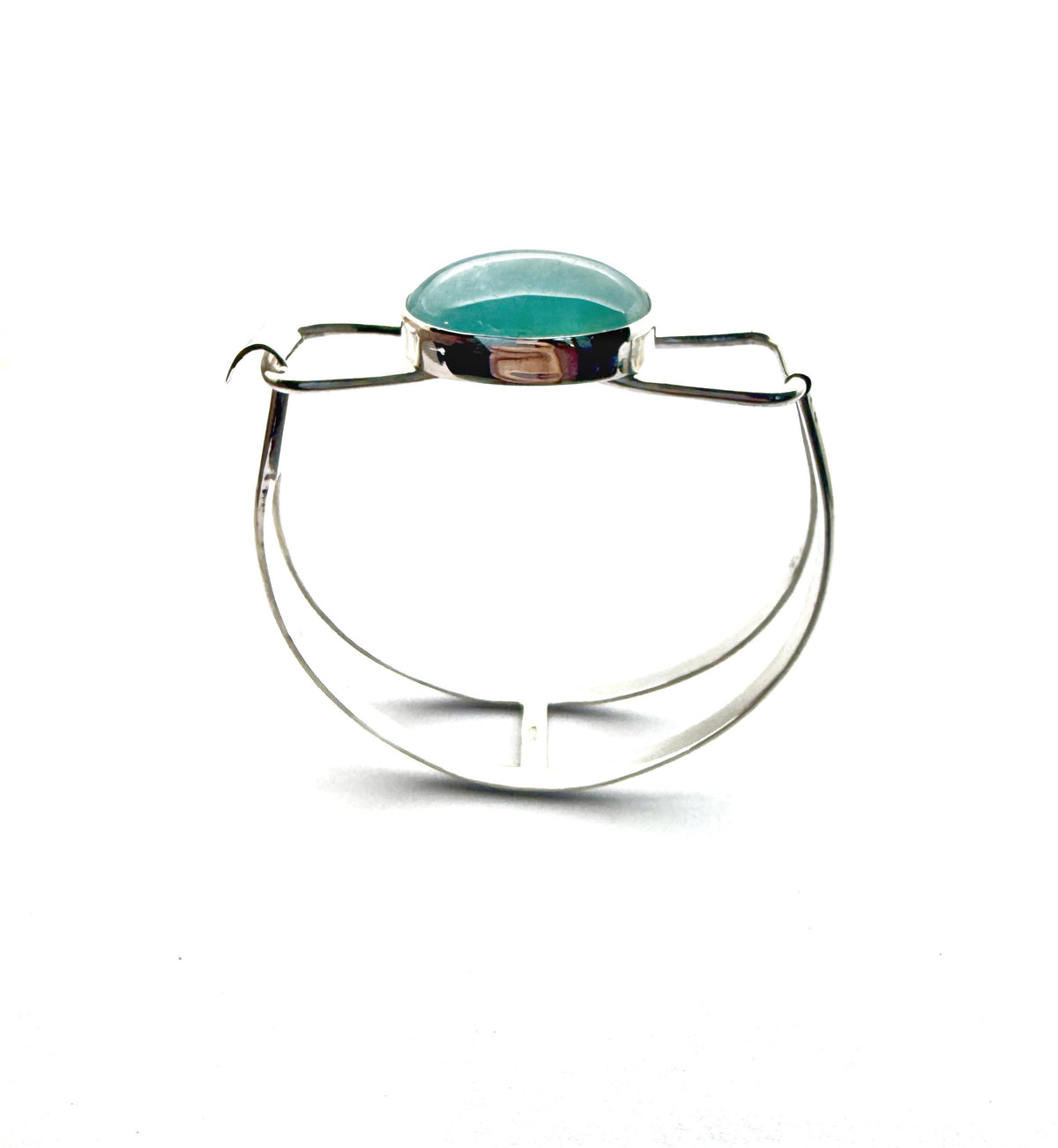 Aquamarine and Sterling Silver Cuff Bracelet