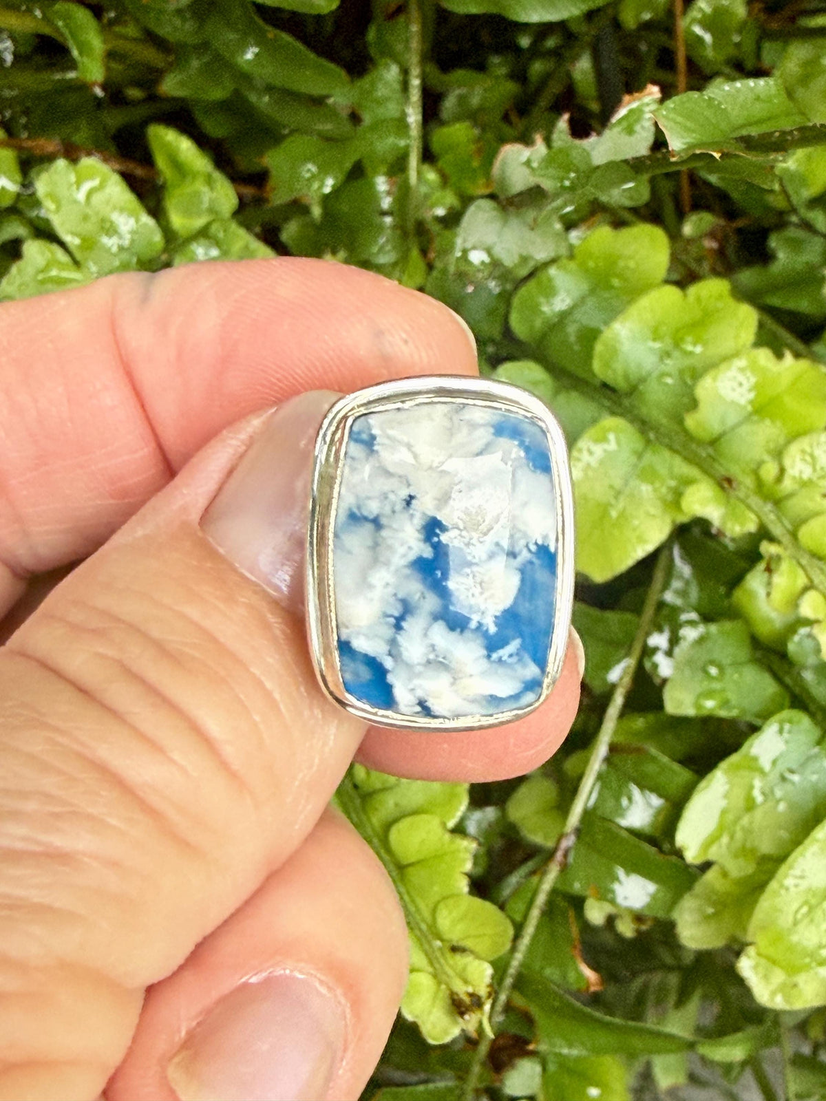 Cloud Stone Ring in Sterling Silver
