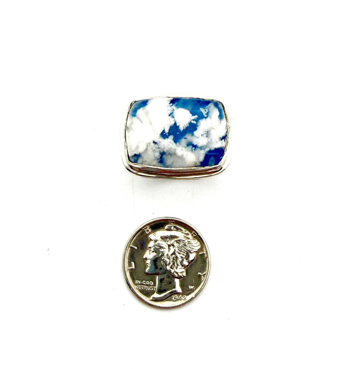 Cloud Stone Ring in Sterling Silver