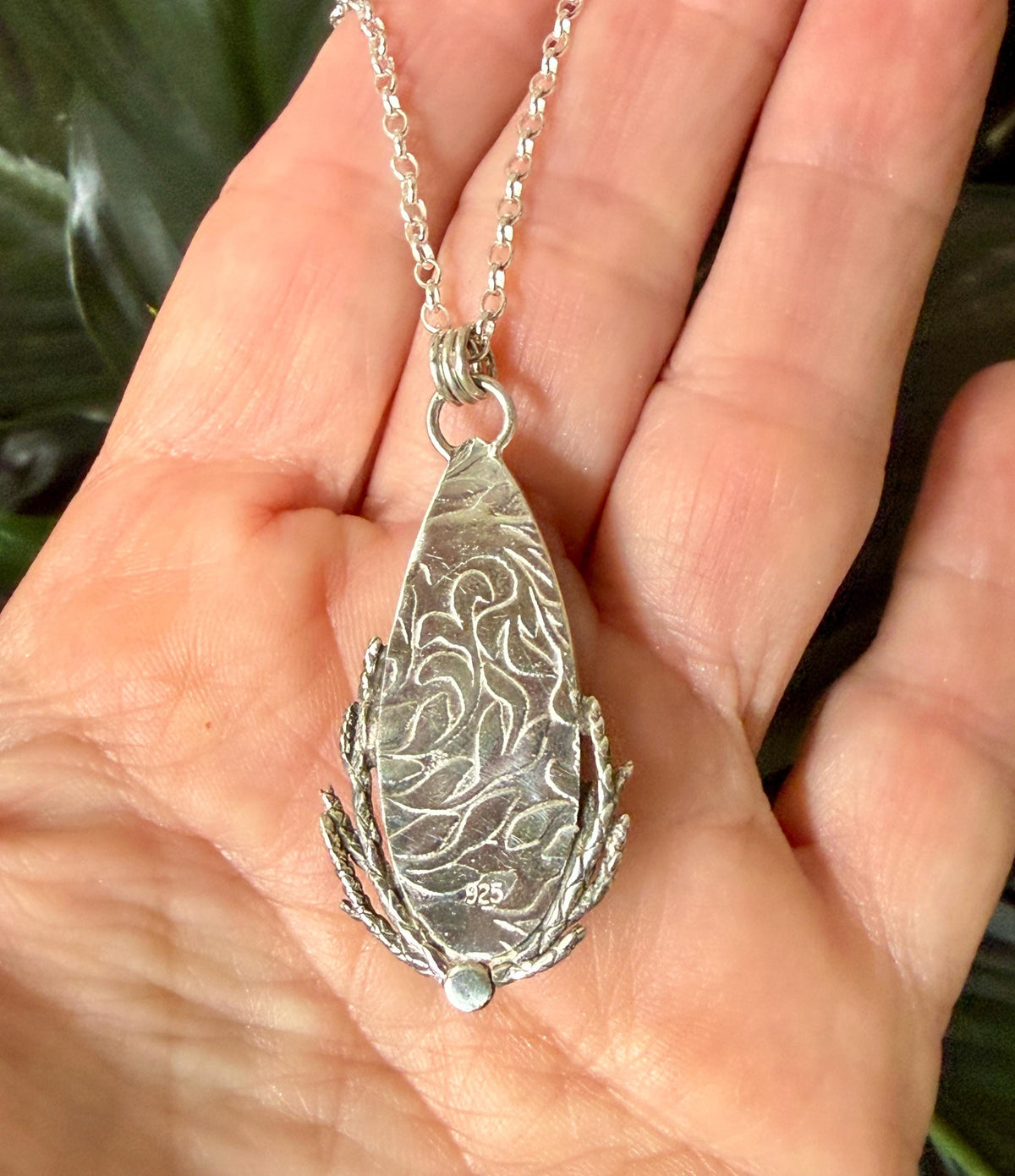 Blue Sky Cloud Pendant in Sterling Silver