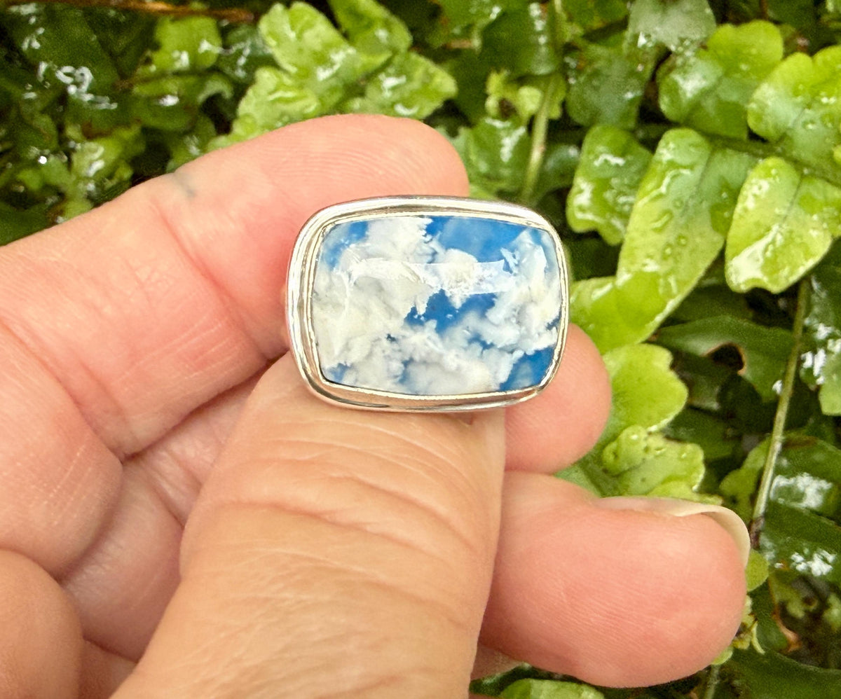 Cloud Stone Ring in Sterling Silver