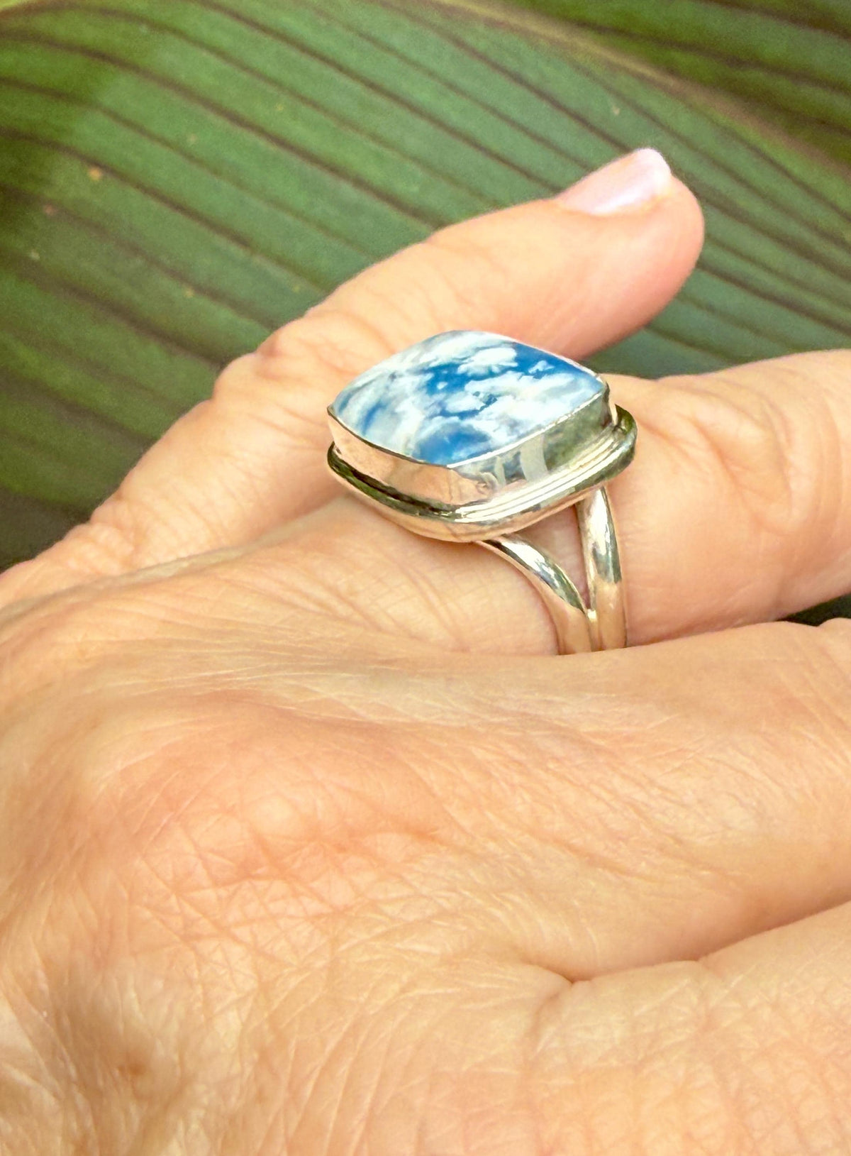 Cloud Stone Ring in Sterling Silver