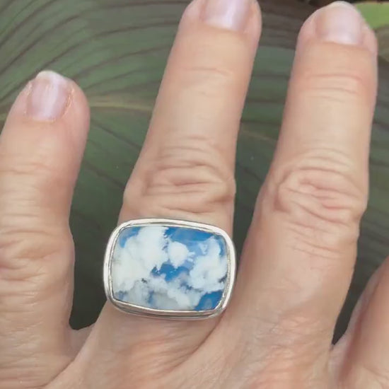 Cloud Stone Ring in Sterling Silver