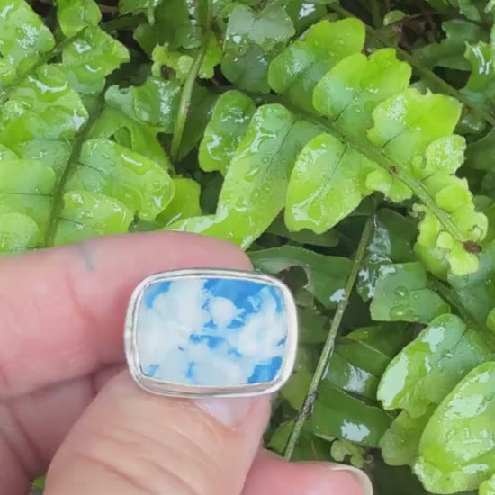 Cloud Stone Ring in Sterling Silver