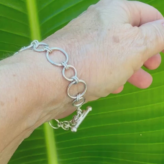 Handmade Sterling Silver Link Bracelet