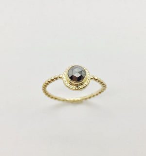 Black Diamond Ring in 14K Gold