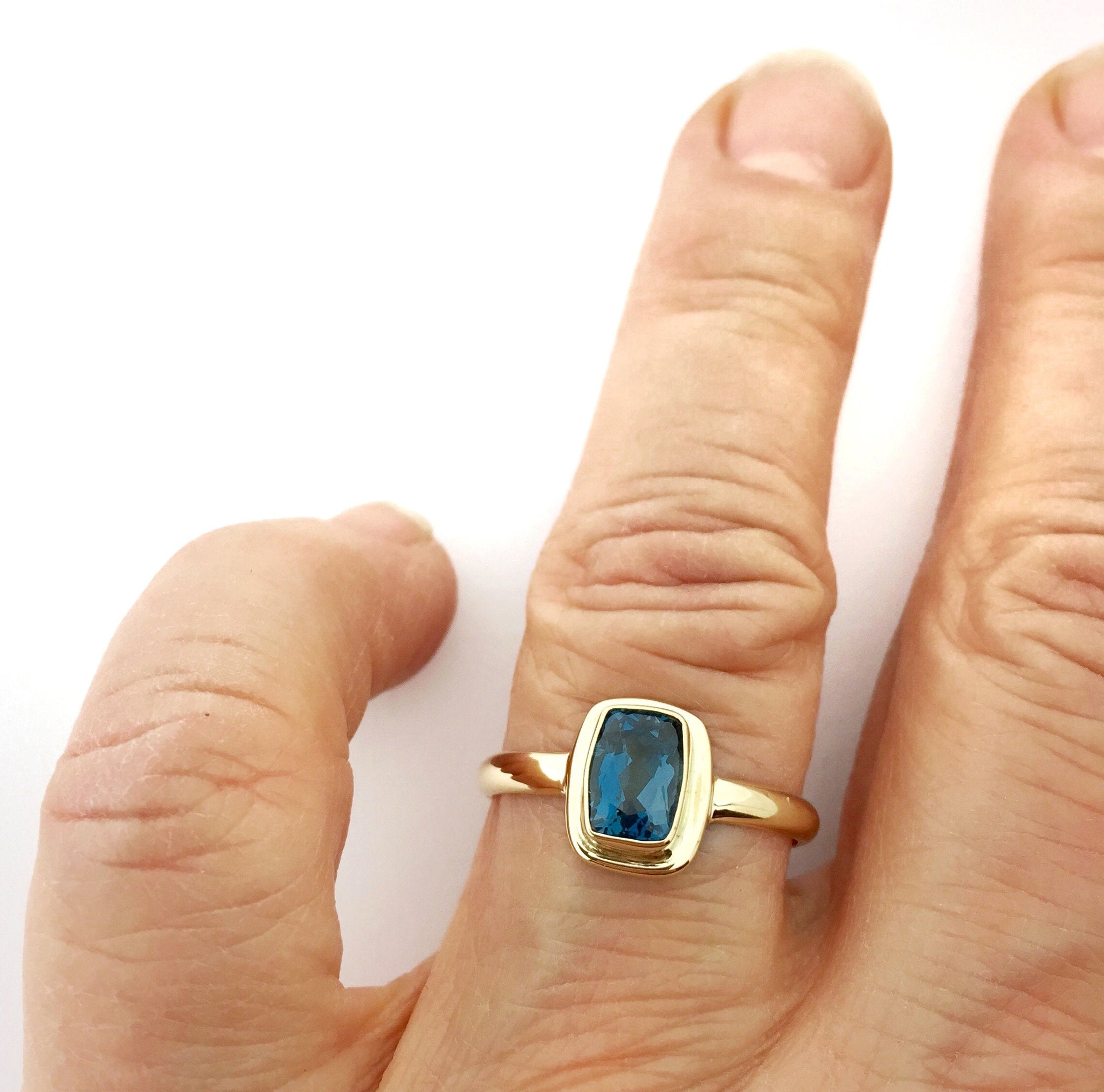 Blue Topaz 14k Gold Ring