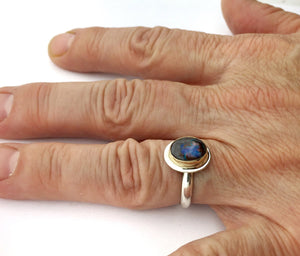 Koroit Opal Ring in 14k Gold
