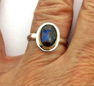 Koroit Opal Ring in 14k Gold