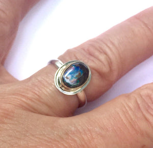 Koroit Opal Ring in 14k Gold