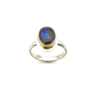 Koroit Opal Ring in 14k Gold