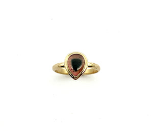 Watermelon Tourmaline Ring in 14k Gold