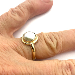 Mabe Pearl Ring in 14k Gold