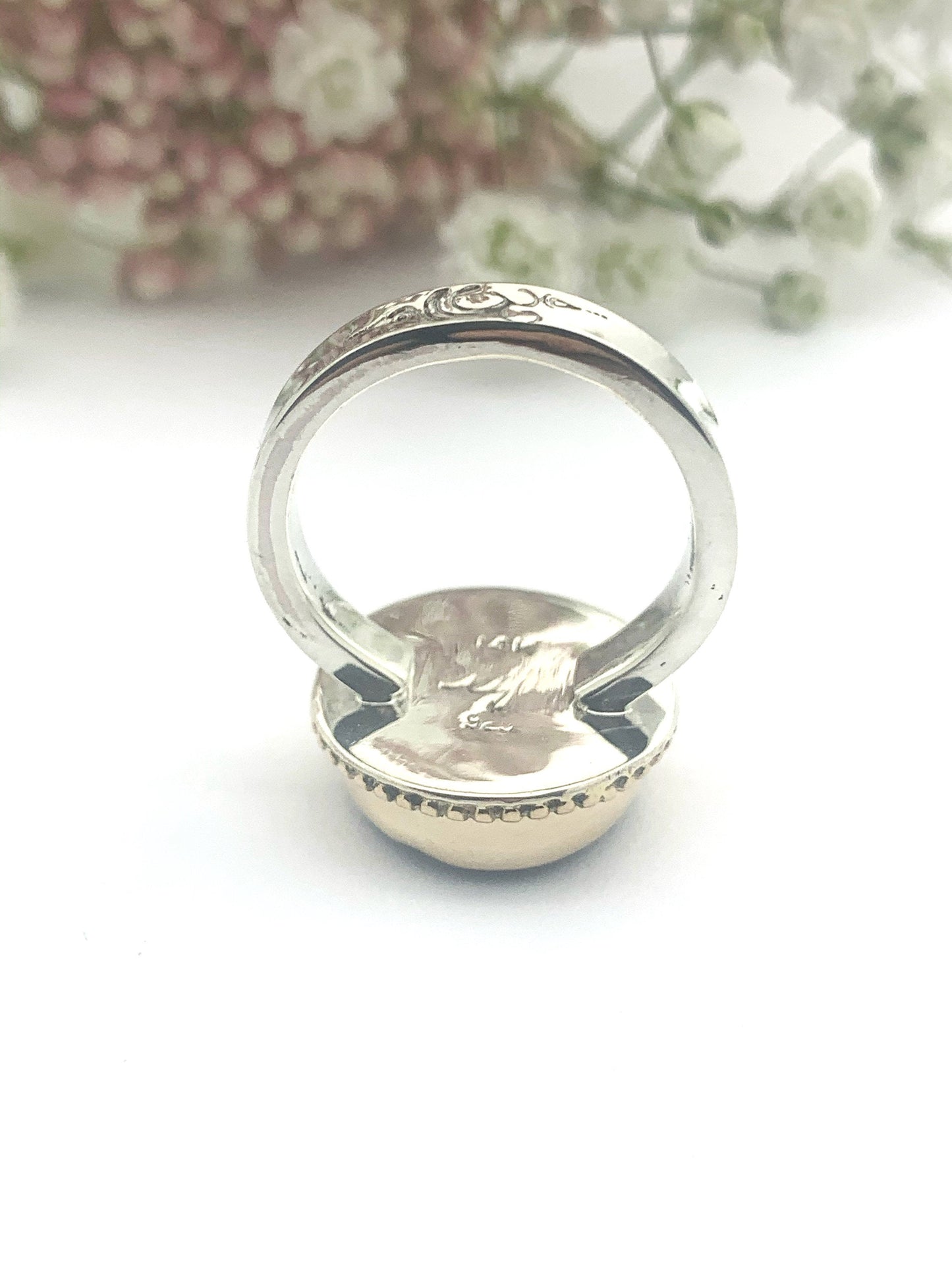 Snakeskin Agate in 14k Gold and Sterling Silver ring