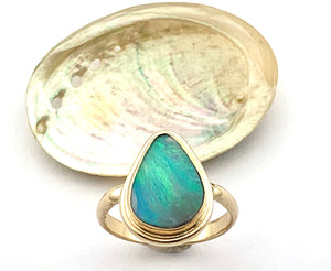 Australian Opal in 14k Gold