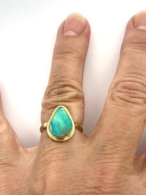 Australian Opal in 14k Gold