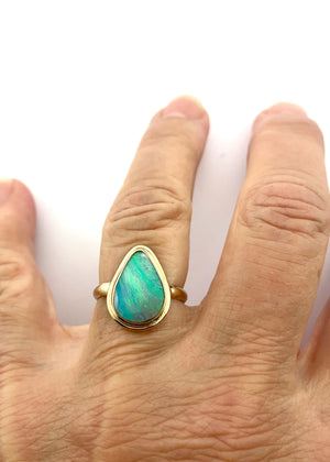 Australian Opal in 14k Gold