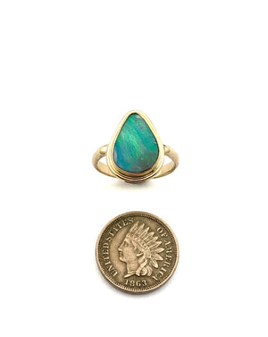 Australian Opal in 14k Gold