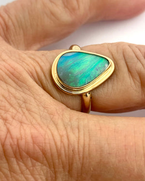 Australian Opal in 14k Gold