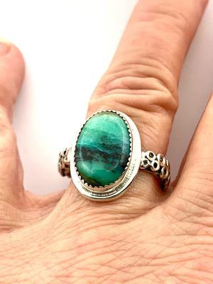 Indonesian Opal Ring in Sterling Silver