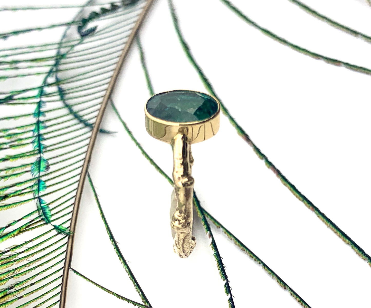 Green Tourmaline Ring 14k Gold, Statement Ring, Friendship Ring, Alternate Engagement Ring, OOAK gold gemstone ring, October Birthstone Ring